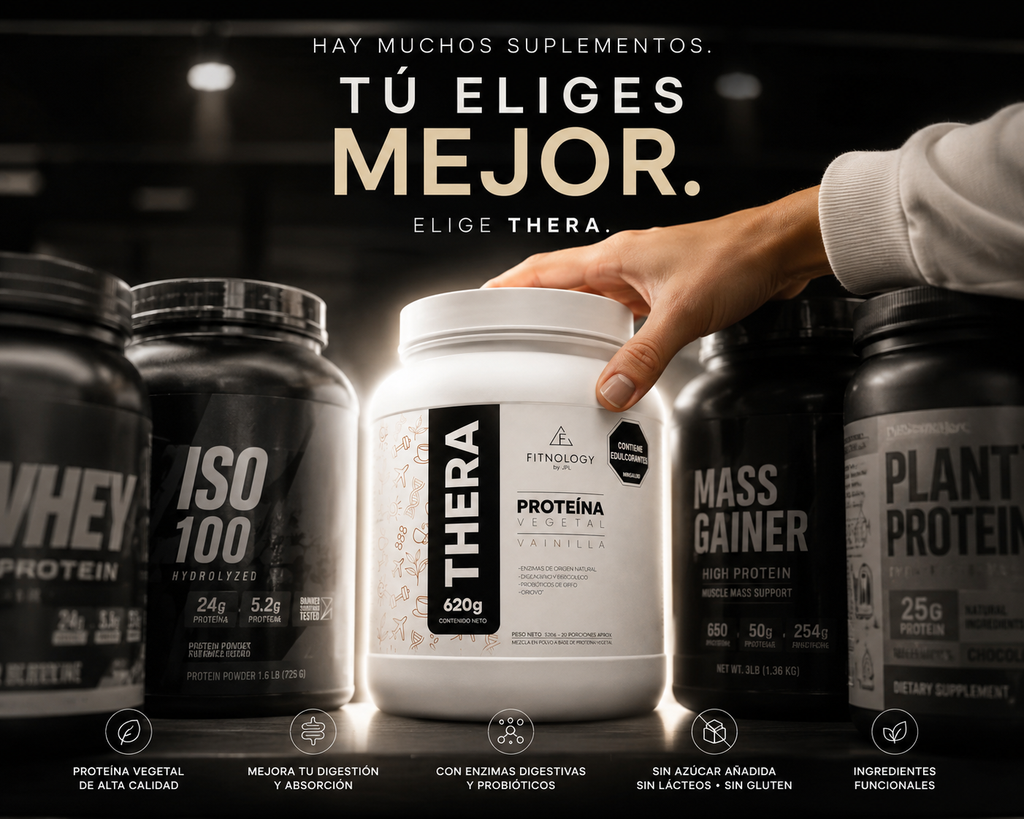 Proteína funcional vegetal THERA by Fitnology 620gr (envío fuera de Bogotá)