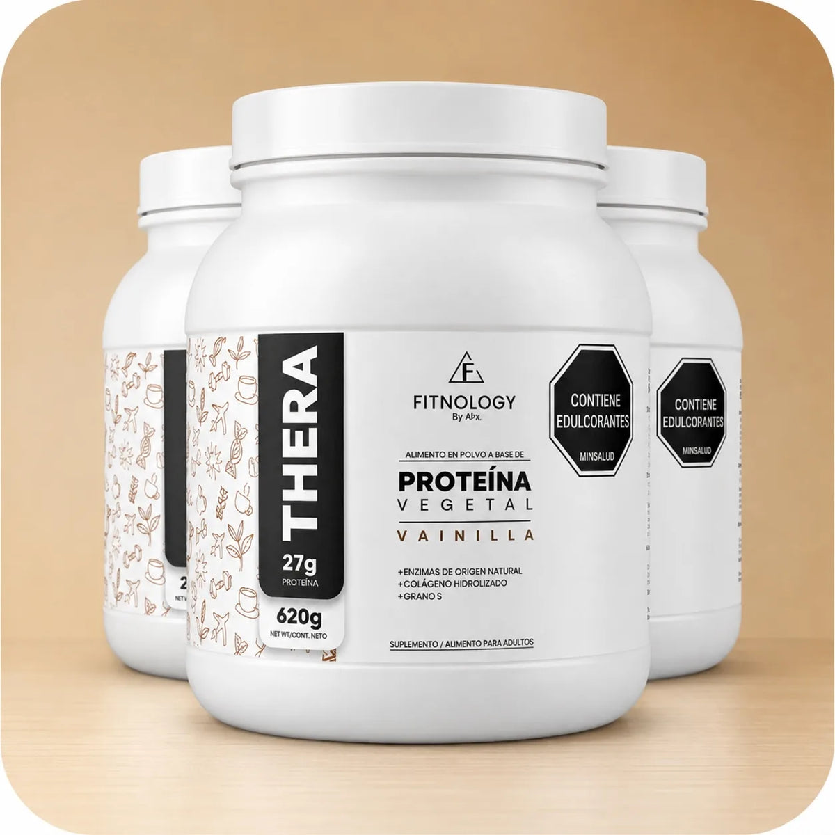 Proteína funcional vegetal THERA by Fitnology 620gr (envío Bogotá)